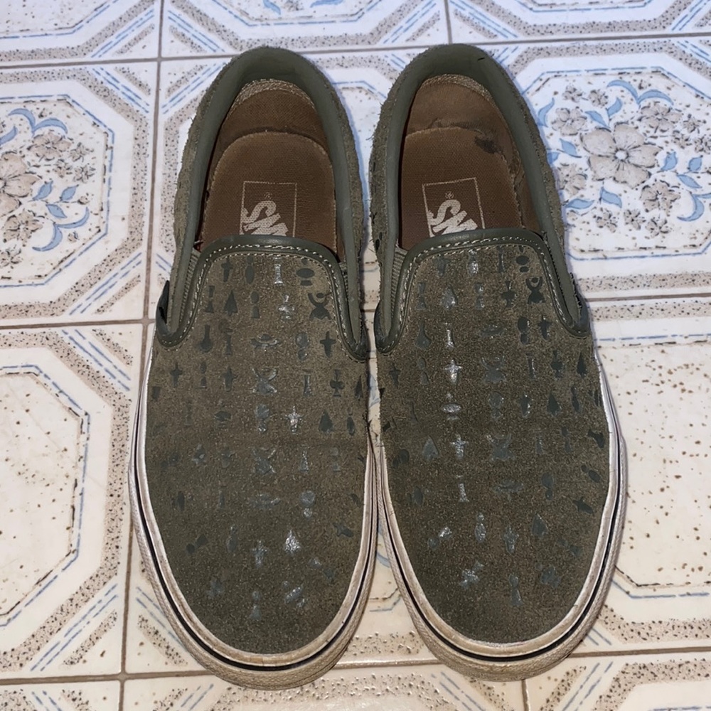 Green Hieroglyph Vans